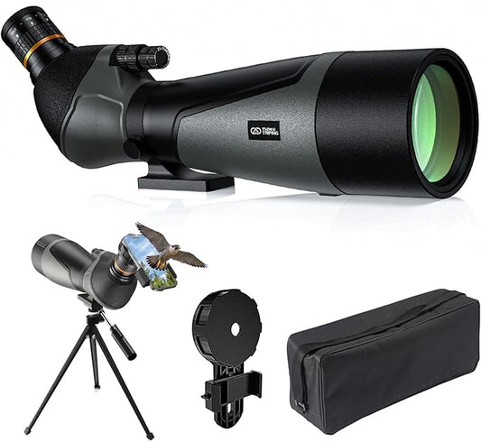 25-75x85 Spotting Scope - Spotter Scope with Tripod, Phone Adapter & Carrying Bag, BAK4 Prism IPX7 Waterproof Spotting Scopes for Bird Watching, Wildlife Observing