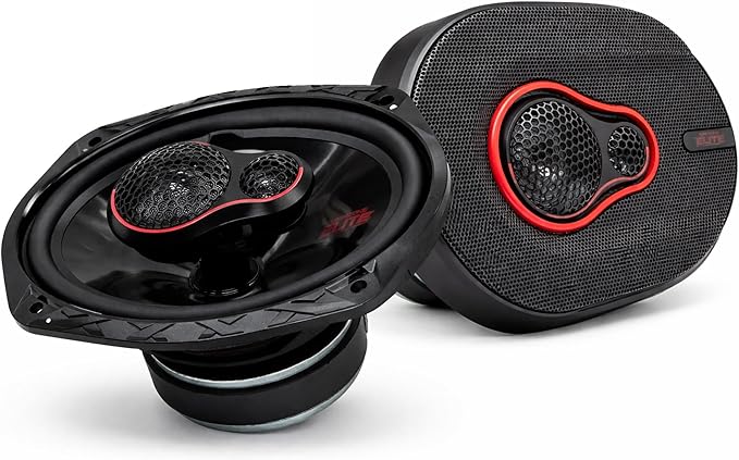 Warzone WZ-E693 6x9 Coaxial Car Speakers - 950W Max Power, 4 Ohm, Full Range Audio, PEI Dome Tweeter, Shallow Mount Design - Perfect for OEM Replacement