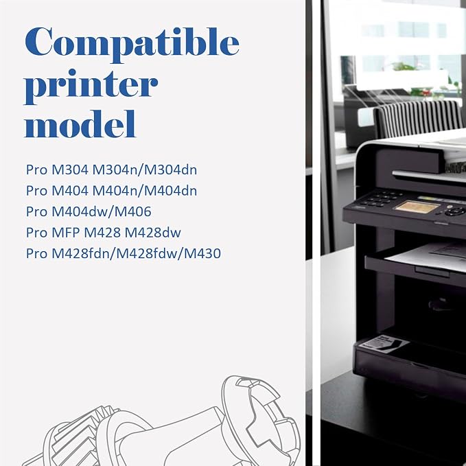 CF258A 58A Toner Cartridge Black M428fdw M404n Compatible Replacement for HP 58A CF258A 58X CF258X for HP LaserJet Pro MFP M428fdn M428dw Pro M404n M404dn M404dw M404 Printer Ink with Chip 4 Pack