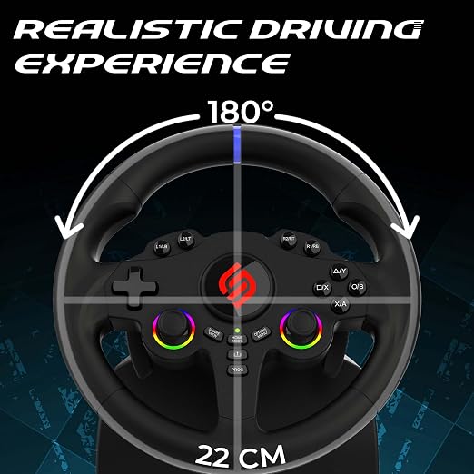 SUBSONIC - Superdrive 220RS-5 Racing Wheel for Playstation PS5 and PC - Black