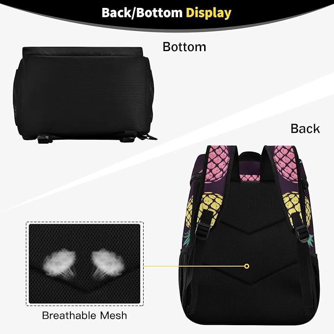 Tropical Pineapples Fruits Cooler Backpack Insulated Leak Proof Beach Cooler Bag Soft Lunch Picnic Hiking Camping Backpack Cooler