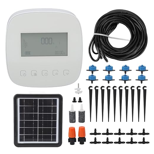 Pl Controller System for Tuya Voice Control Solar Charging Garden Irrigation System Dual Pump System Saving Water for Lawn for Hanging Basket