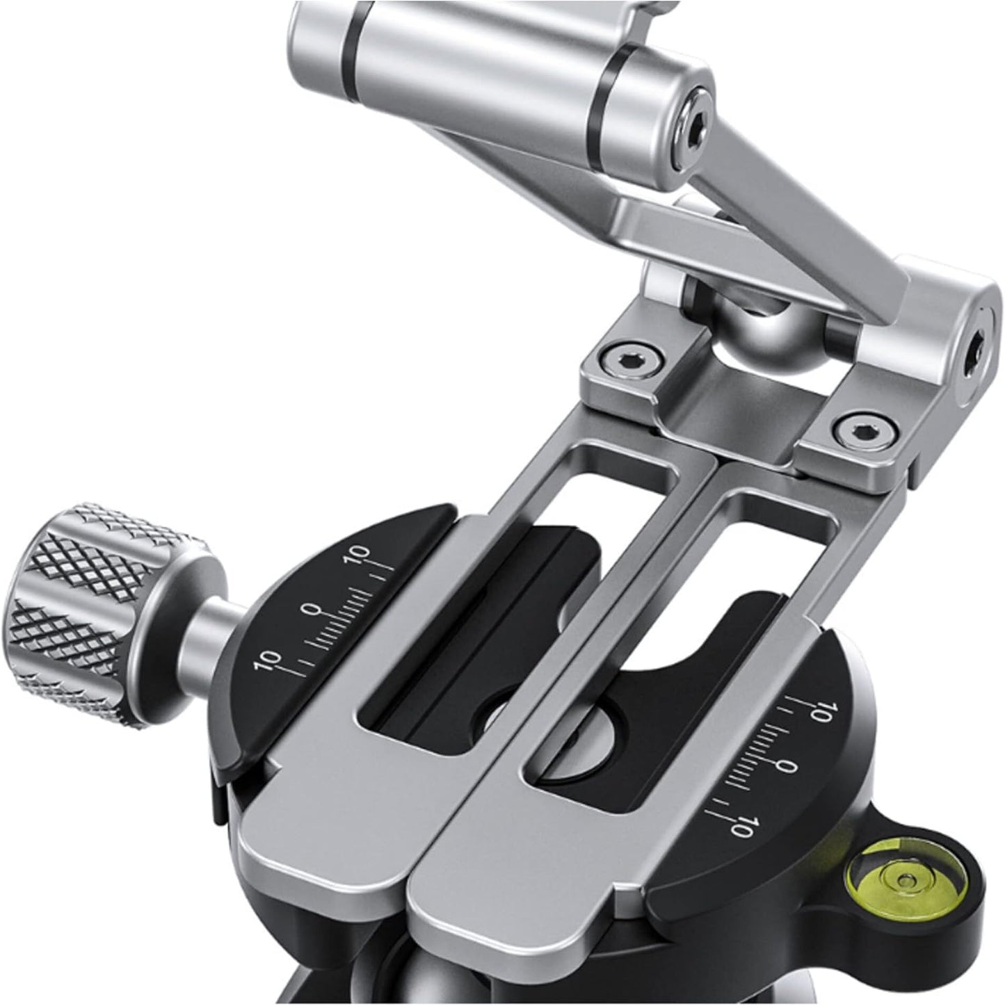 LEOFOTO PS-4 Silver Ultra Compact & Lightweight Smartphone Clamp / Holder / Video / Selfie Stand / Easel Arca / RRS Compatible