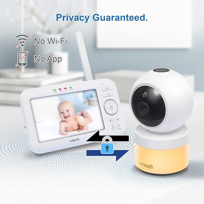 VTech VM5463-2 Video Baby Monitor with 2 Cameras, 5" HD Screen