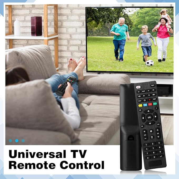 10 Pack Universal TV Remote Replacement Compatible with All Smart TV LED LCD HDTV 3D Series for Motel Hotel Nursing Home (Regular)