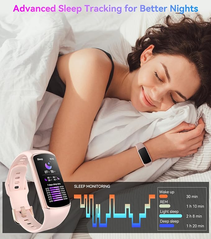 Smart Watch Fitness Tracker with 24/7 Heart Rate, Blood Oxygen Blood Pressure Monitor Sleep Tracker 120 Sports Modes Activity Trackers Step Calorie Counter IP68 Waterproof for Andriod iPhone Women Men