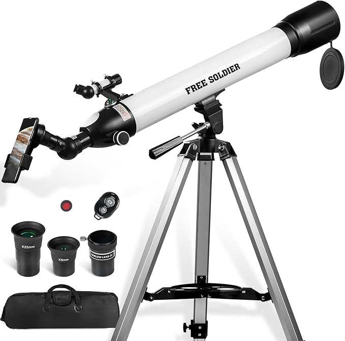 Telescopes for Adults High Powered, 700x90mm AZ Astronomical Professional Refractor Telescope for Beginners Astronomy with Advanced Eyepieces, Cool Astronomy for Christmas, White