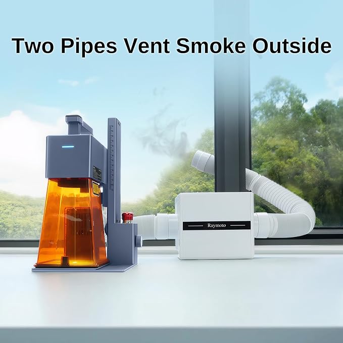 Portable Air Purifier & Fume Extractor for Laser Engraving - 99.97% HEPA Filtration, Ultra-Quiet 55dB, 4-Layer Filter System - Compatible with R1/R1 Pro Machines & Cubic Protective Covers