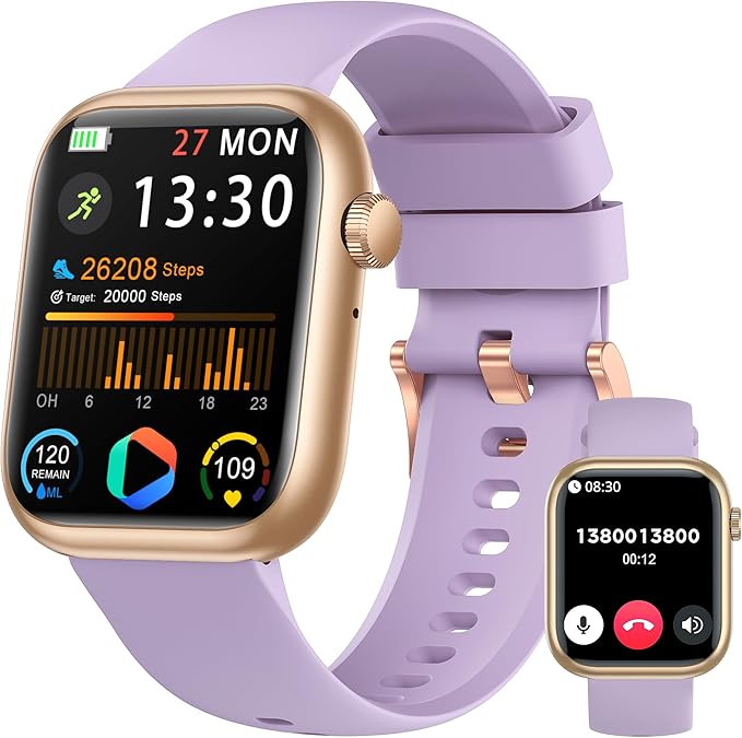Smart Watch for Men Women(Answer/Make Call), 1.83" Fitness Watch with Heart Rate/Blood Pressure/Blood Oxygen, Pedometer, Sleep Tracker,120+ Sport Modes, IP68 Waterproof Fitness Tracker for Android iOS