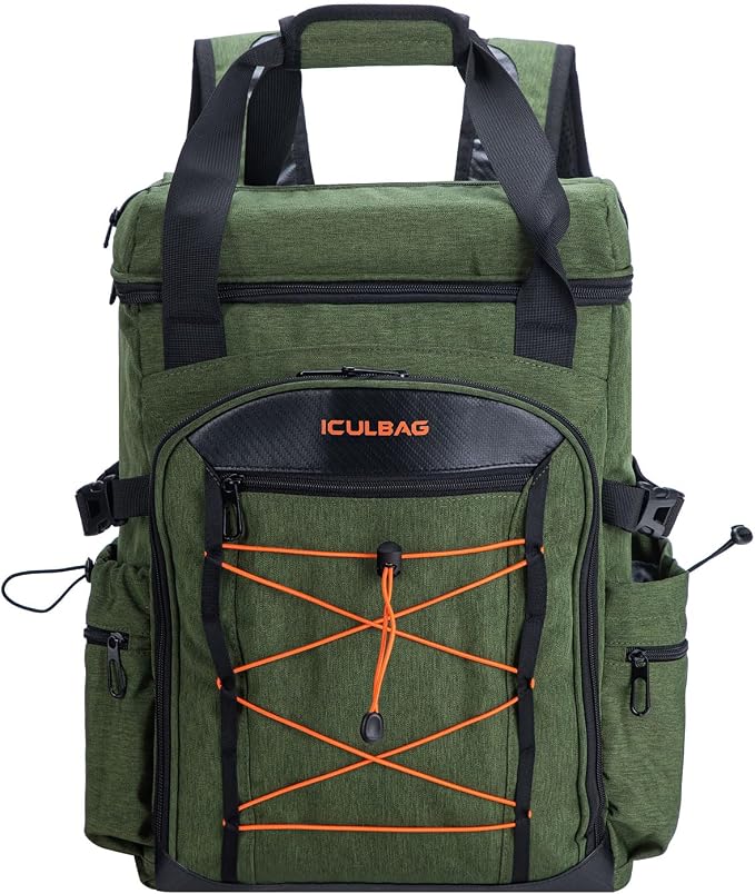 Backpack Coolers Insulated Leak Proof 38cans Soft Insulated Cooler Backpack for Women Men 12 Hours Cooling for Camping Hiking Beach Picnic
