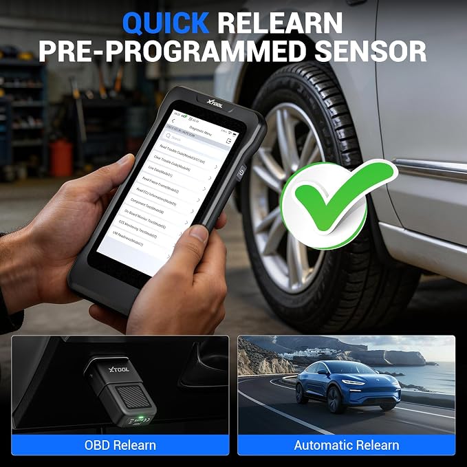 XTOOL TP380 TPMS Programming Tool & OBD2 Scanner: 2026 2-in-1 Car Diagnostic Tool, TPMS Relearn/Reset, 5 System Diagnosis, 13+ Service Functions(Oil/BMS/ABS), Lifetime Free Updates, No Subscription