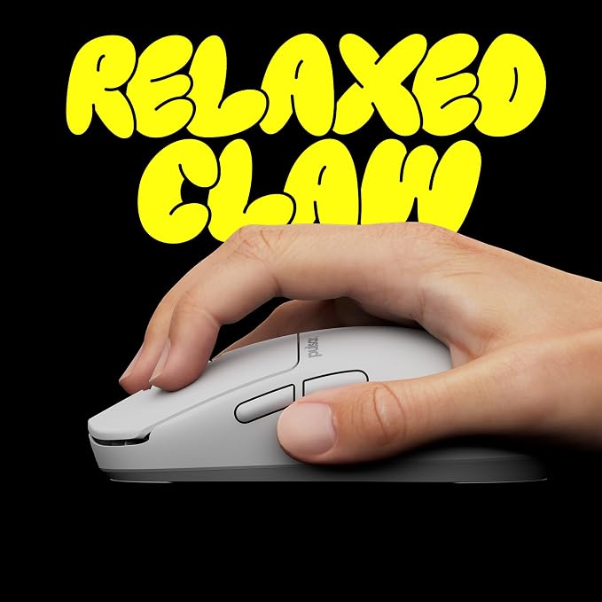 Pulsar Gaming Gears X2N Crazylight Wireless Gaming Mouse, Ultra Lightweight 1.38 oz (39g), Optical Switch, 32000 DPI, 750 IPS, XS-1 Sensor, 8k Compatible (Medium, Uyuni White)
