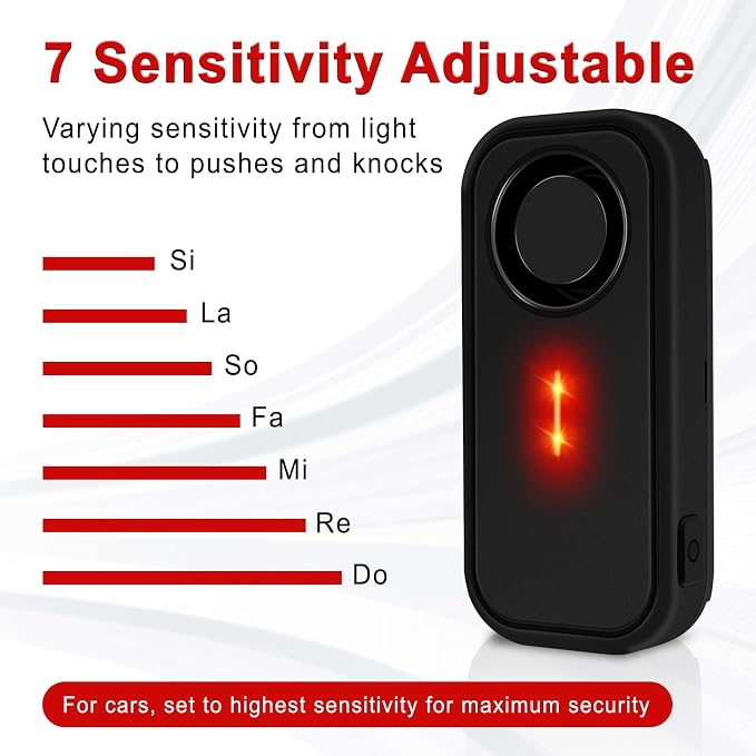 USUPERINK Bike Alarm System Anti Theft, 113dB Bike Alarm, Motion Alarms for E-Bike Motorcycle Scooter Bicycle Security Alert Vibration Warning Interior Safety Red LED Light IP66 Waterproof,2Pcs