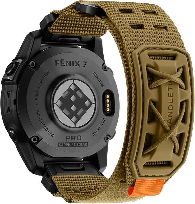 Bandletic Compatible with Garmin Instinct 2 Watch Band - 22mm Quick Fit Replacement Nylon Strap for Fenix 8 47mm 7 6 Pro/5 Plus/Instinct 3 E 45mm/Forerunner 970/965/955/945/Approach S70/S62/S60/Epix
