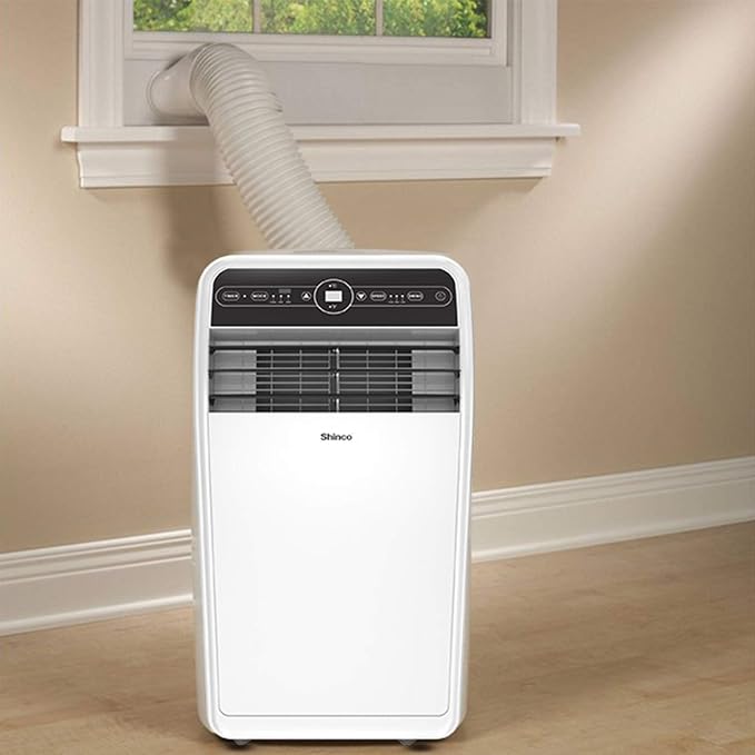 Shinco 7500 BTU DoE/12,000 BTU Portable Air Conditioner, Portable AC Unit with Built-in Cool, Dehumidifier&Fan Modes for Room up to 450 sq.ft, with Remote Control, 24 Hour Timer, Installation Kit