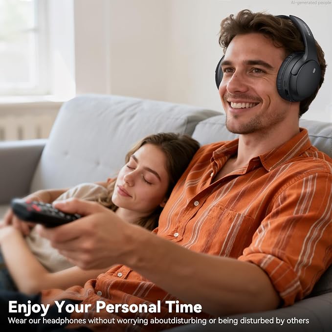 Wireless Headphones for TV Watching, TV Headphones Wireless for Seniors with Transmitter Charging Base, No Delay Bluetooth Headphones for TV for Hard of Hearing, Plug and Play, Gifts for Elderly