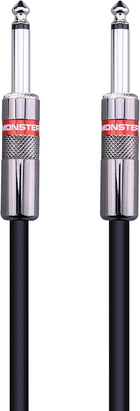 Monster Cable Prolink Classic Speaker Cable 3 ft – 1/4-Inch to 1/4-Inch Instrument & Amp Cable, Straight Connectors, Duraflex Jacket, Audio Cable for Guitar, Bass, Amplifier and Speaker
