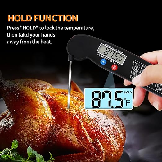 OnniOne Infrared Thermometer Gun, Laser Temperature Gun -58℉~1022℉, Instant Read Meat Thermometer with Magnet & Hold Function, Ambient and Internal Temperature Cooking Set, Grilling Gifts for Men Dad