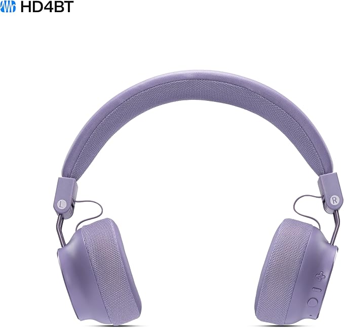 PreSonus Eris HD4BT — Over-Ear Closed-Back Wireless Headphones, Bluetooth, ANC Noise Cancelling, Up to 60 Hours Battery Life, Studio Headphones for Mixing, Monitoring, Recording, Mystic Purple