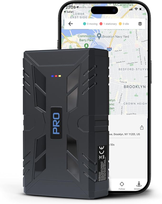 REWIRE SECURITY 104-Pro 4G Magnetic GPS Tracker for Vehicle | Easy Mount | Fits with Car, Van & Motorbike | Live Tracking | Up to 2 Month Battery Life | Low Cost Subscription Plans | Free Trial