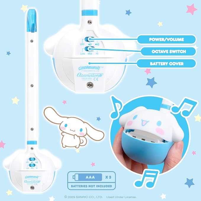 Otamatone Sanrio Cinnamoroll Electronic Portable Music Instrument/Synthesizer Toy from Japan by Maywa Denki (Officially Licensed Hello Kitty and Friends) [English Instructions]