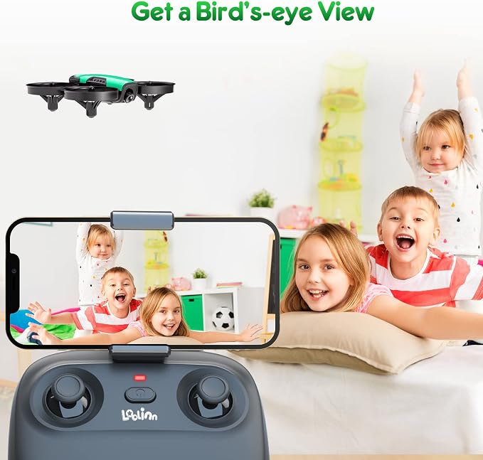 Loolinn | Drone for Kids 8+ Gift with Camera - Mini Drone, Remote Control Quadcopter Drone with 90° Adjustable Camera, Safe for Kids, Photos and Videos, Easy to Fly (Gift for Boys and Girls)