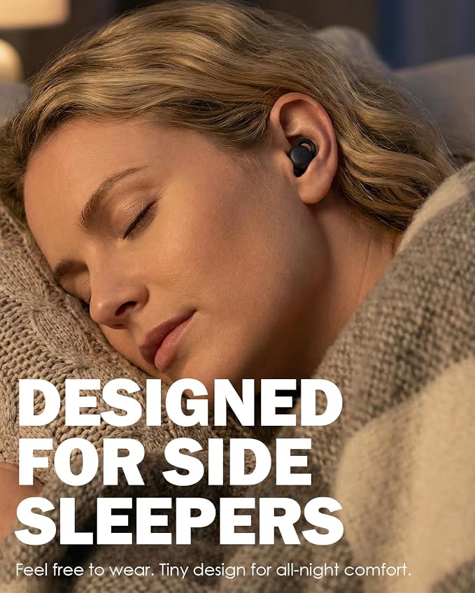 Smallest Invisible Sleep Earbuds Comfortable Noise Blocking Wireless Headphones for Sleeping Bluetooth Flat Ear Buds for Side Sleepers,Tiny Hidden Buds for Work Sports (Black)