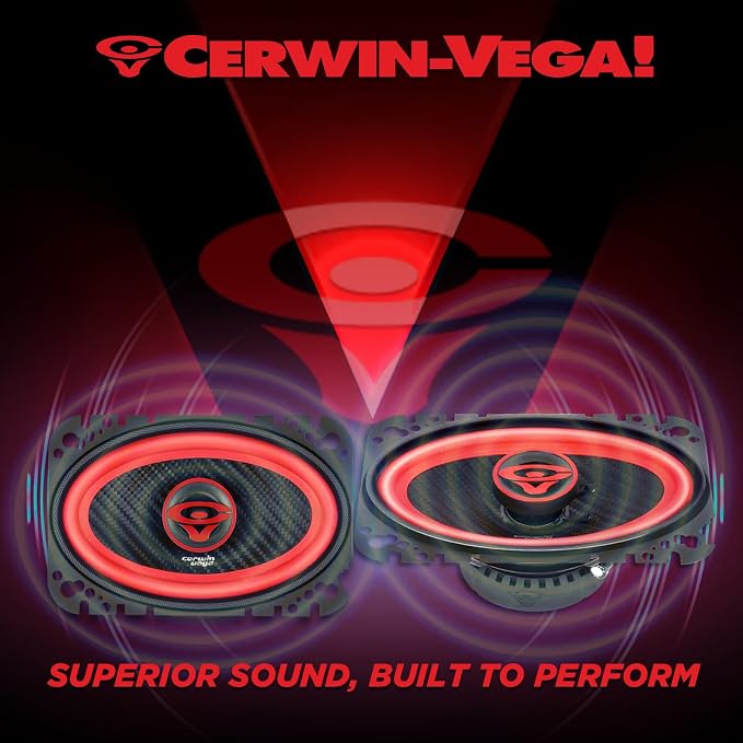 CERWIN-VEGA! V46 4"× 6" VEGA 2-Way 180 Watts 4 Ohm Coaxial Full Range Speakers(Pair)