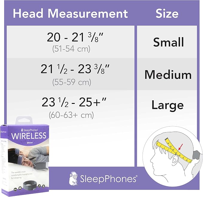 SleepPhones Wireless Sleep Headphones by AcousticSheep V8 | 24-Hour Battery | Original and Most Comfortable Bluetooth Headphones for Sleeping (Medium, Quiet Lavender Fleece)