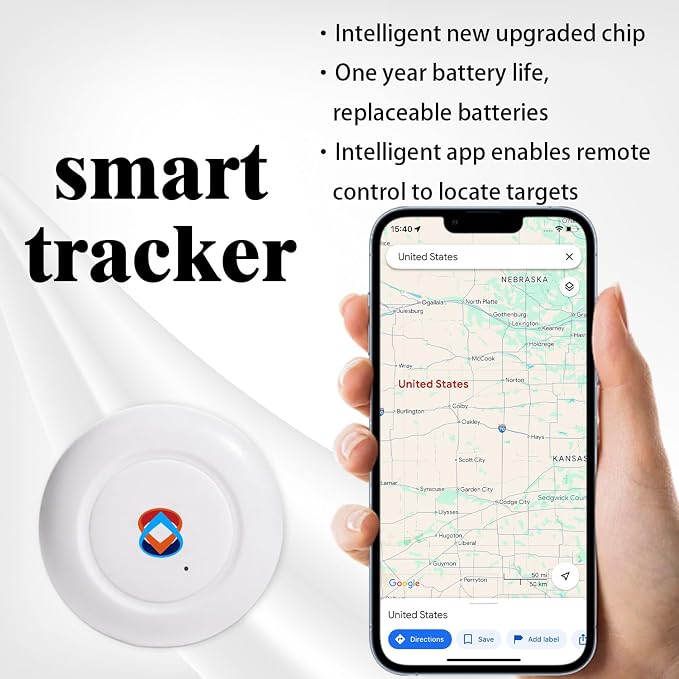 GPS Tracker for Vehicles Works with iOS & Android App No Subscription Required, with Built-in Speaker Magnetic Car Locator 2-Year Battery Life Location History & Location Sharing