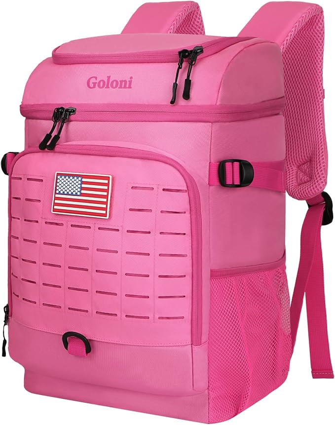 Cooler Backpack, 30 Can Backpack Cooler 4-Sided Cold Retention Technology, Lightweight & Hands-Free for Beach, Camping
