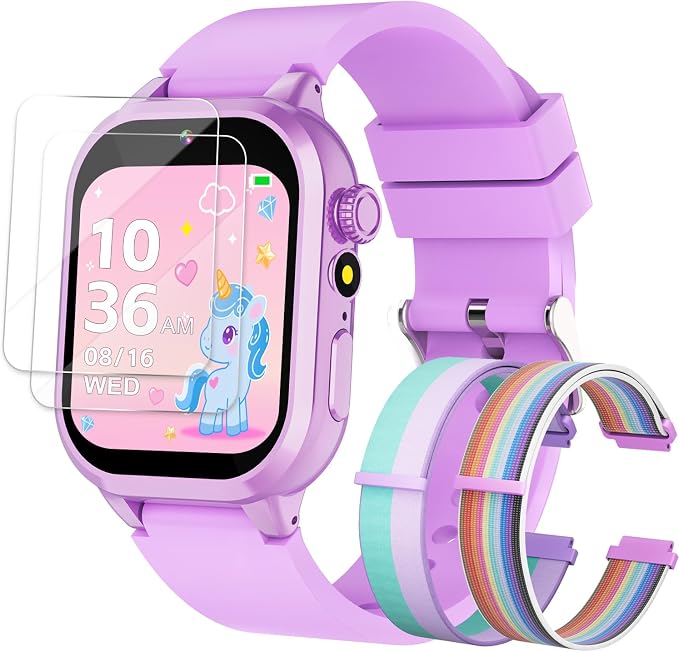 MOFGDNI Smart Watch for Girls - Kids Watch with 39 Games, Built-in Camera, Video Recorder, Alarm, Calculator, Pedometer & Various Wallpapers – Toys for Ages 4-12 Years Old Birthday