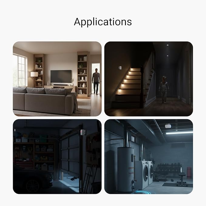YoLink Indoor Motion Sensor RT, Radar Technology, Long Range, 2-Year Battery Life, Adjustable Sensitivity, Real-Time Alerts, Alarm Suppression, Alert Hold, No-Motion Detection, Hub Required YS7806