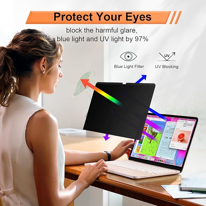 Magnetic Privacy Screen for MacBook Neo 13 Inch A18 Pro 2026, Matte Removable Anti Glare Blue Light Filter