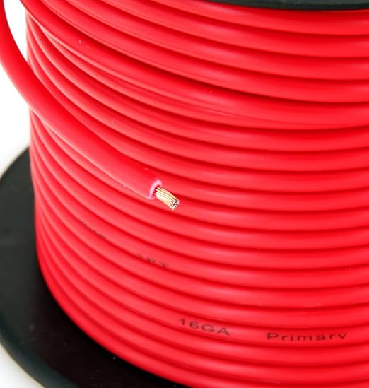 GS Power 200ft CCA 16 Gauge Wire Automotive, 100ft Spool-2 Colors, 16 AWG 12v Low Voltage, Speaker Electrical Wire Low Voltage Primary for Car Stereo Audio Trailer Harness Hookup Wiring LED Light DIY