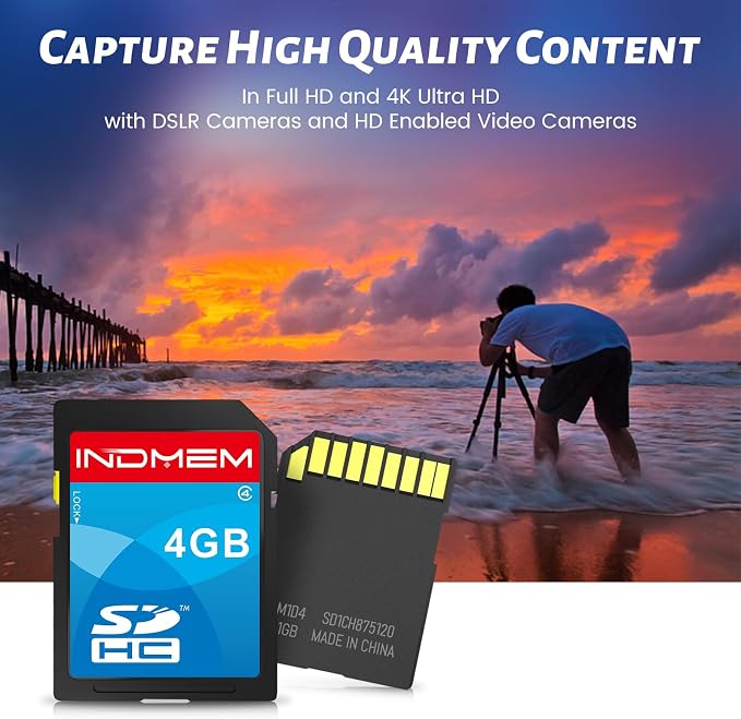 SD Card 4GB, 10 Packs Class 4 4GB Flash Memory Card MLC Standard Secure Digital Cards Camera Card