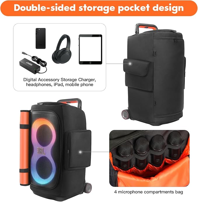 Speaker Cover Compatible with JBL PartyBox 520, Scratch-Resistant, Dustproof, Portable with Storage Bag for Outdoor and Lightweight Travel Cover