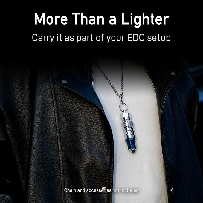 Spark Plug Electric Arc Lighter, Rechargeable Flameless USB-C Metal EDC Gear, Stainless Steel Gift for Men with Gift Box (Blue)