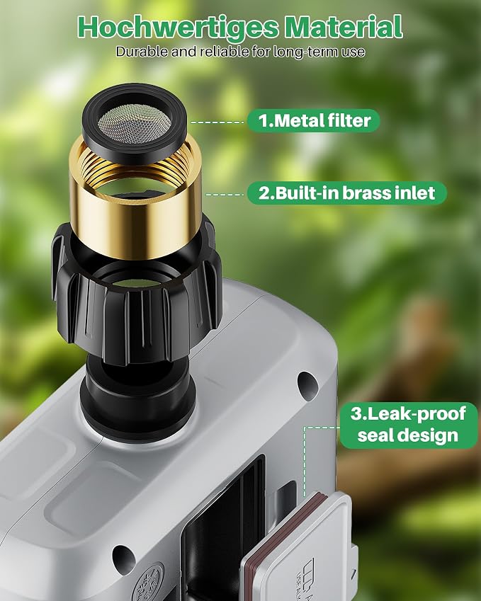WiFi Water Timer 2 Outlet for Garden Hose, Smart Sprinkler Controller with 984ft RF Range, Smart Lawn Watering System Irrigation Timer, APP/Voice Control, Rain Delay, Manual Irrigation