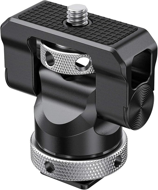 SmallRig Field Monitor Mount Holder with Cold Shoe and 1/4" Inch Screw for 5 Inch and 7 Inch Monitor, with 360 Degree Swivel and 140 Degree Tilt, Rubber Cushion, Aluminum Alloy Build - BSE2346