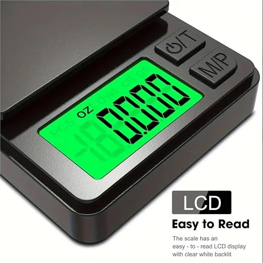 Luggage Weight Scale, 4pcs Precision Pocket Scale 1000g 0.1g Digital Food Jewelry with Backlight LCD Mini Scale for Travel,Hand Scale(0.01g 500g)