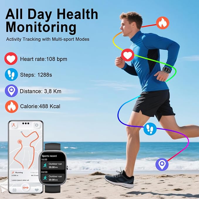 Smart Watch for Women (Answer/Make Call), 1.91"HD Smartwatch with Heart Rate/Sleep Monitor/Pedometer/Calories, 2026 Fitness Watch 110+ Sport Modes IP68 Waterproof Activity Tracker for Android iOS Pink