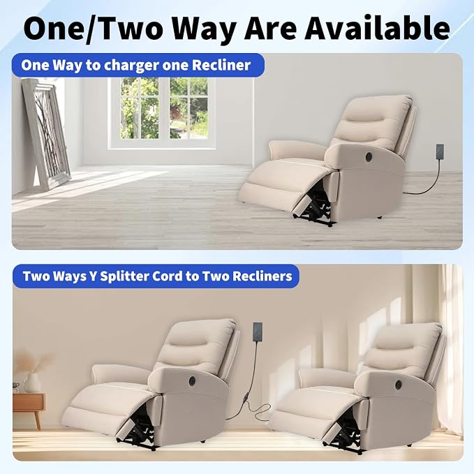 29V Recliner Power Supply with 2 Pin Splitter Lead Y Power Cable for Lift Chairs Electric Power Recliners and Adjustable Beds AC/DC Switching Power Supply Transformer