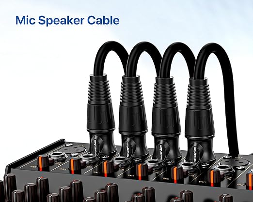 XLR Cables 6 Ft 4 Packs - Male to Female Microphone Cable with 3-Pin Balanced Shielded XLR Speaker Cables Mic Cable