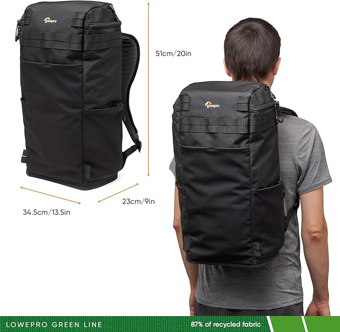 Lowepro ProTactic Lite BP 250 AW III Laptop Backpack, Top and Side access, Professional Camera Bag, DSLR/Drones/Mirrorless, Up to 16" Laptop, Rain Cover, for Photographer, Videographer, Volume 30L