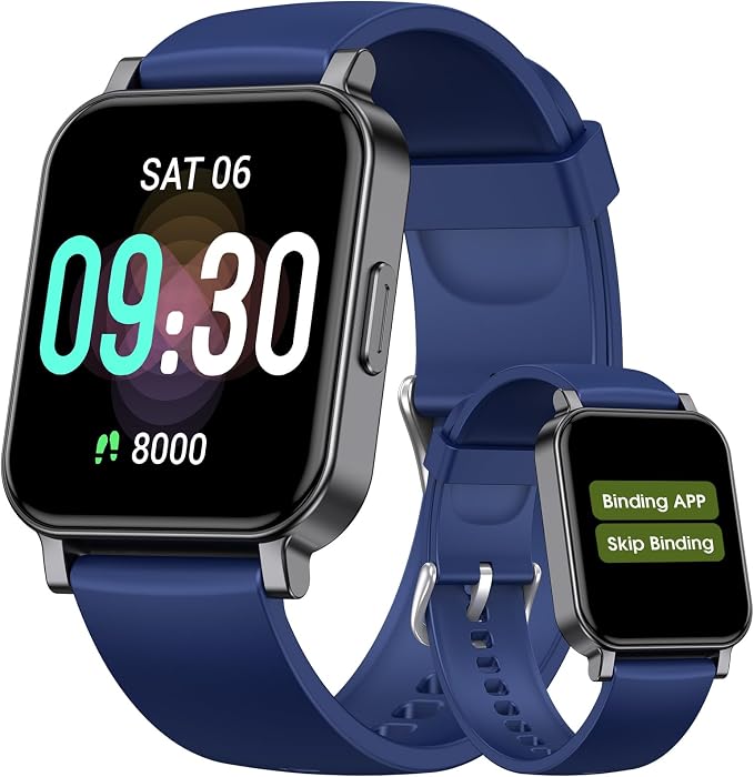Pedometer Watch Senior Friendly No App/Phone Required, Step Counter | User-Friendly Design, IP68 Waterproof Fitness Tracker, Calories Sleep Tracker, Heart Rate and Sleep Monitor, Stopwatch