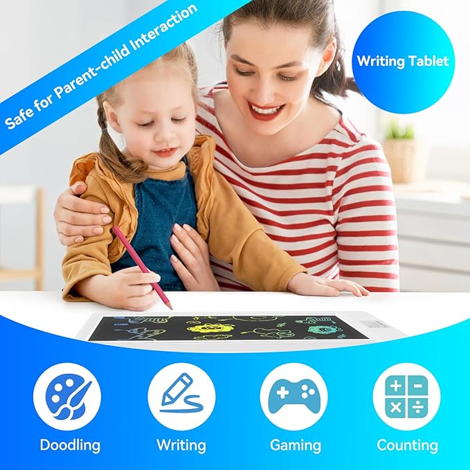 Best Educational Gift – Kids Tracing Light Pad with Bonus LCD Doodle Board for Drawing & Writing, Screen-Safe Toy for Early Skills & Creativity