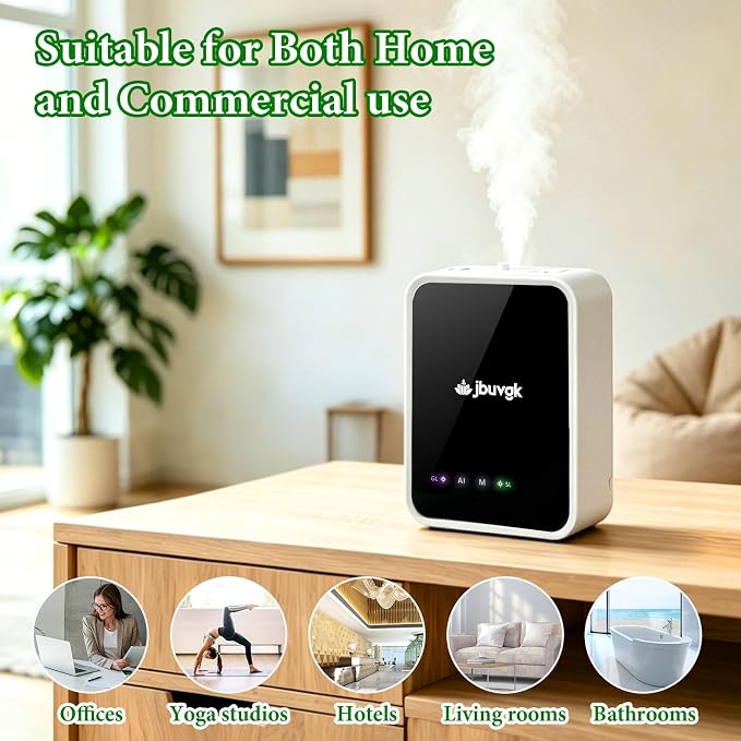 Smart Waterless Essential Oil Diffuser- HVAC System,2200 Sq.Ft Whole House & Aromatherapy Diffuser,App Control,400mL Hotel Collection Diffuser,Customisable Operating Modes for Office Home Large Room