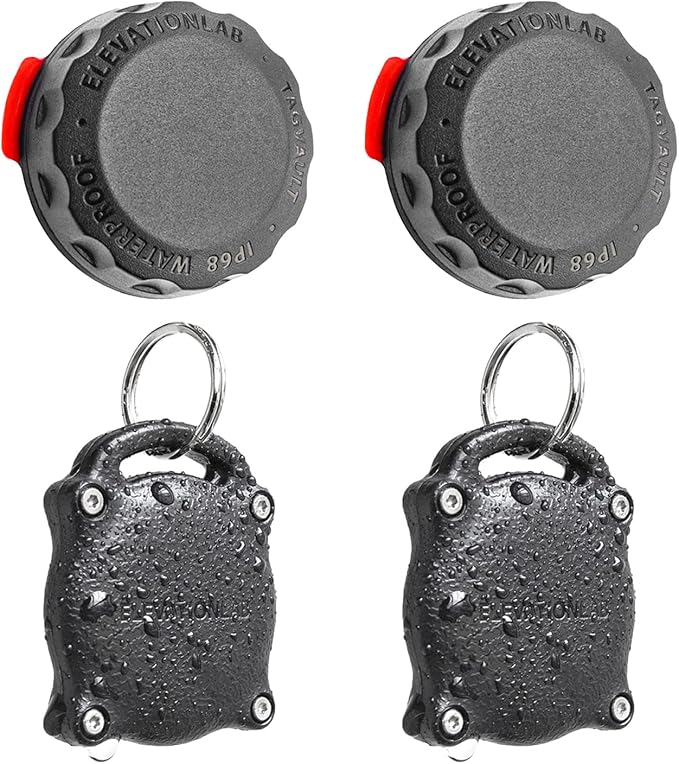 Bundle TagVault Keychain (2) + Surface Mount (2) | for Apple AirTag | by Elevation Lab