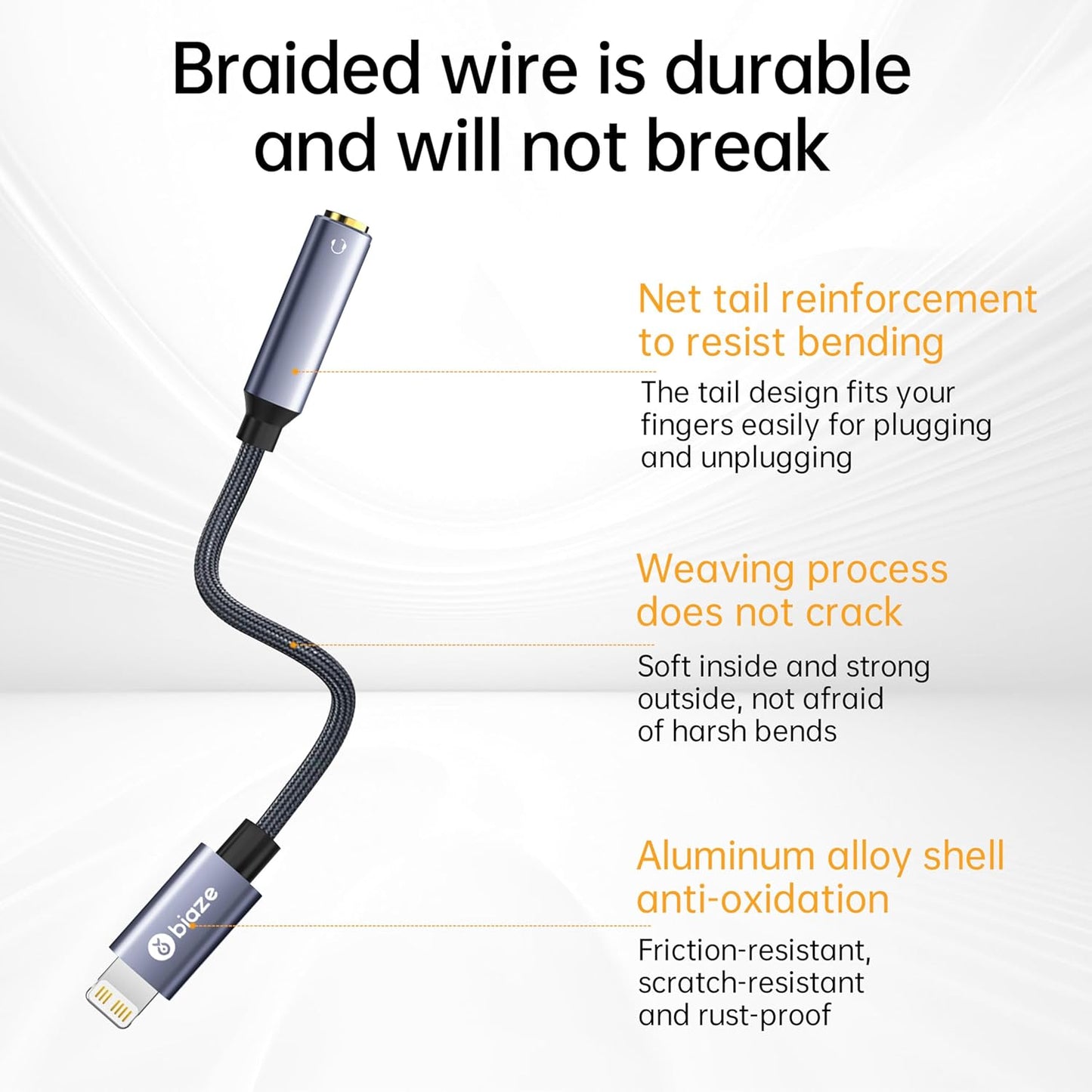 iPhone Headphone Adapter, Lightning to 3.5mm Adapter Auxiliary Adapter, Compatible with iPhone 14/13 /12/11 Full Series/SE/X/XR/XS/8 (Lightning to 3.5mm)